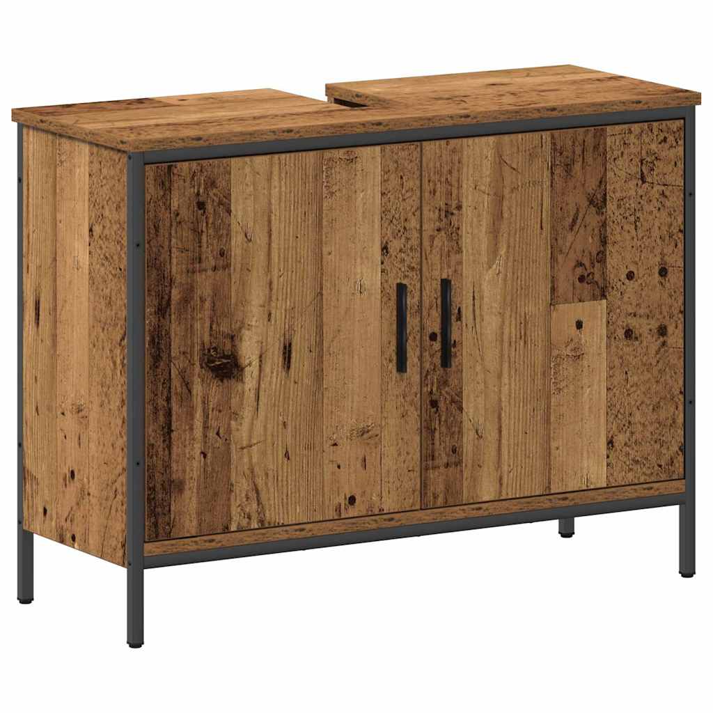 Bathroom Furniture Set with Door 4 pcs Brown 33 x 33 x 185.5 cm